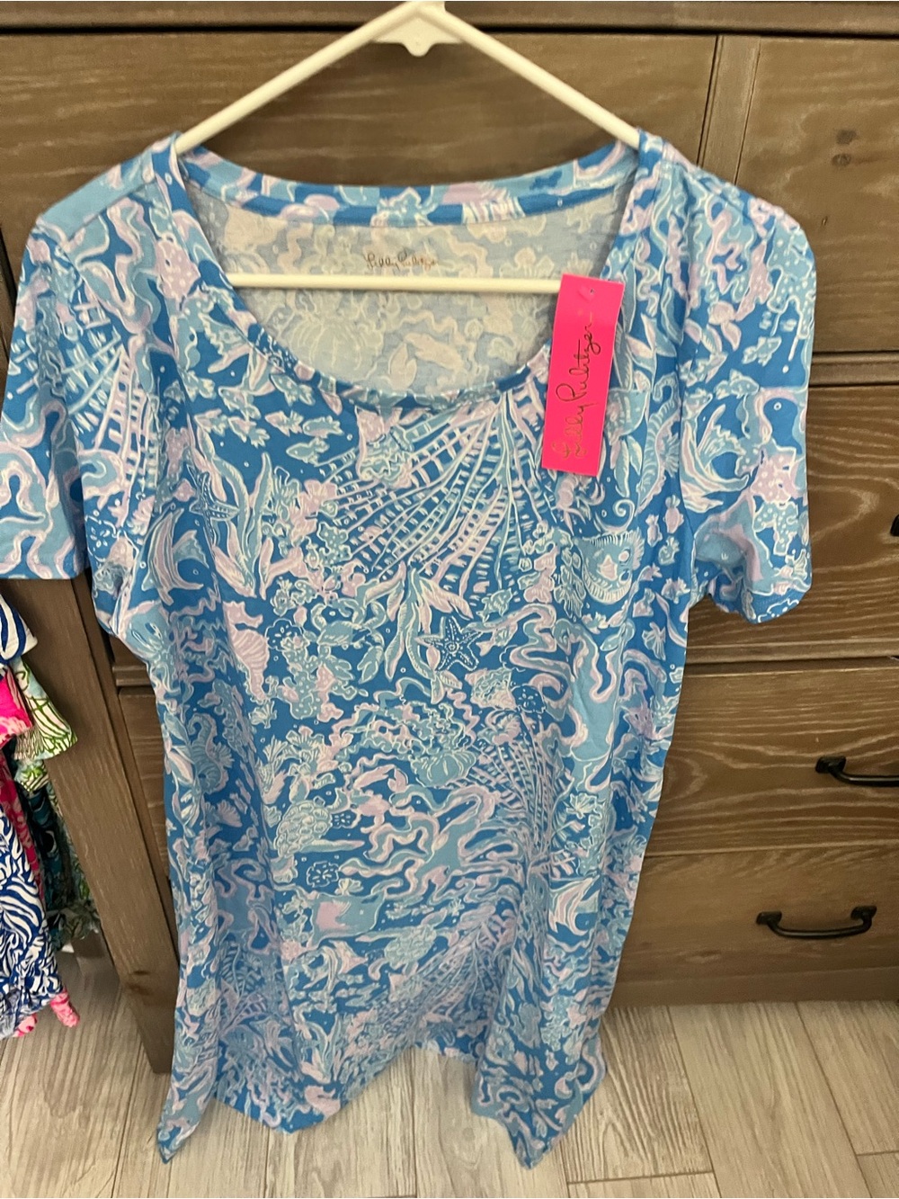 Lilly Pulitzer Light Blue & Pink Dress